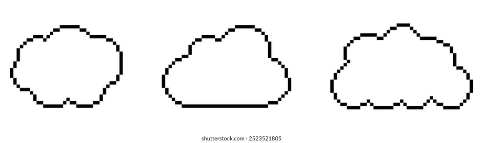 Cloud icon pixel effect simple design