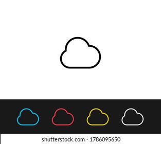 Cloud icon. Premium quality graphic design. Modern signs, outline symbols collection, simple thin line icons set for websites, web design, mobile app, infographics- Editable Stroke
