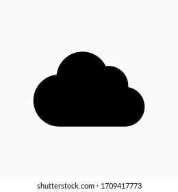 Cloud Icon. Presented in Glyph Style. Universal Interface Element, Sign and Symbol - Vector.