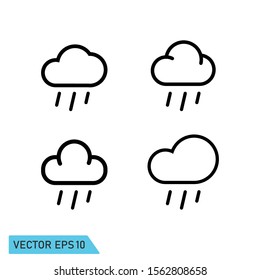 Cloud Icon Rain Symbol Logo Template Design Element