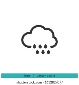 Cloud icon rain symbol weather symbol design element vector eps10