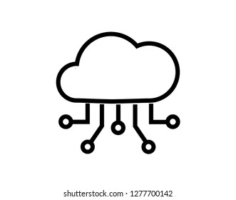 Cloud icon representing data storage and digital services