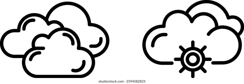 "Cloud Icon Representing Digital Storage, Computing, and Online Services"