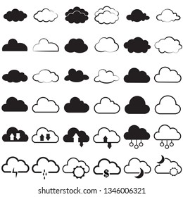 Cloud icon set