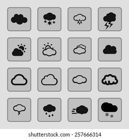 cloud icon set