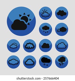 cloud icon set