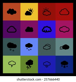 cloud icon set