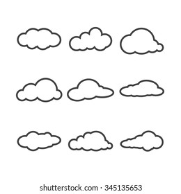 Cloud Icon Set. 