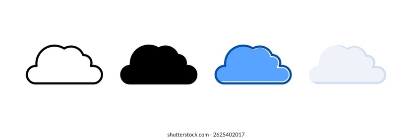 Cloud icon set bundle. Multi style icon collection perfect for websites, apps, and presentations. Simple vector icon collection