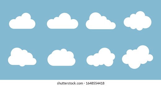 Cloud icon. Set of clods. Cloud icon. Vector illustration