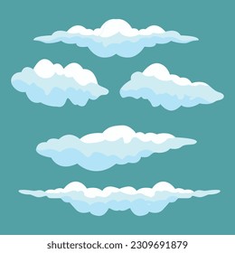 Cloud Icon Set Design, Vector Symbol Template Illustration