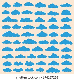 Cloud icon set design,vector