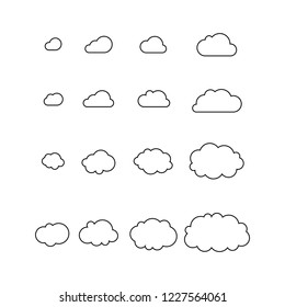cloud icon set, icons vector eps10 editable