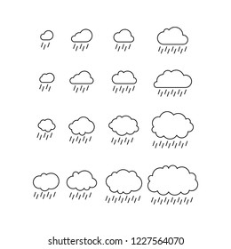 cloud icon set, icons vector eps10 editable
