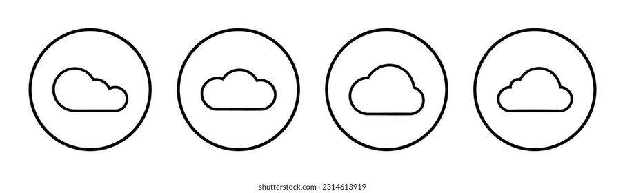 Cloud icon set illustration. cloud sign and symbol