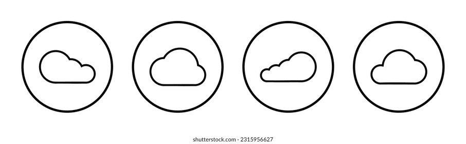 Cloud icon set illustration. cloud sign and symbol