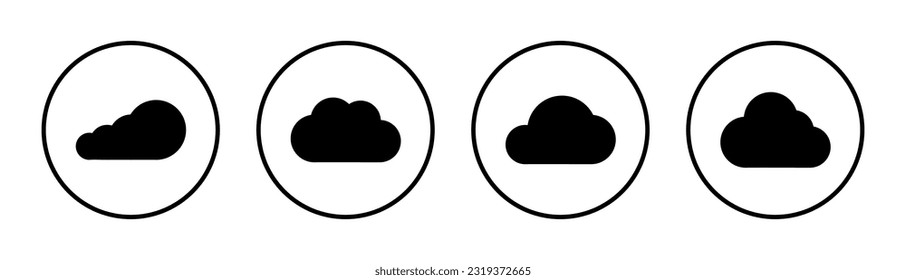 Cloud icon set illustration. cloud sign and symbol