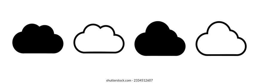 Cloud icon set illustration. cloud sign and symbol