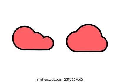 Cloud icon set illustration. cloud sign and symbol