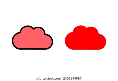 Ilustración de conjunto de iconos de nube. símbolo y signo de nube