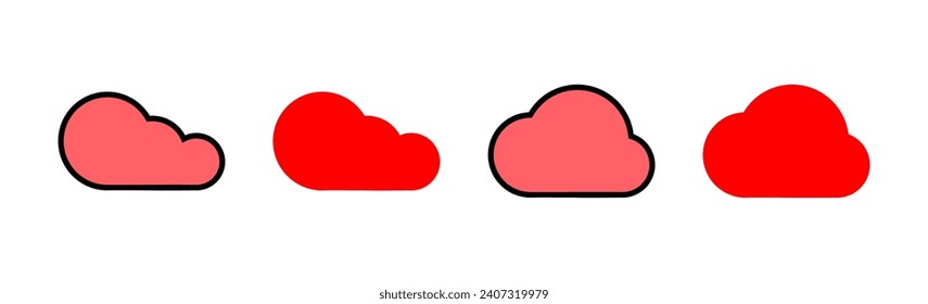 Cloud icon set illustration. cloud sign and symbol