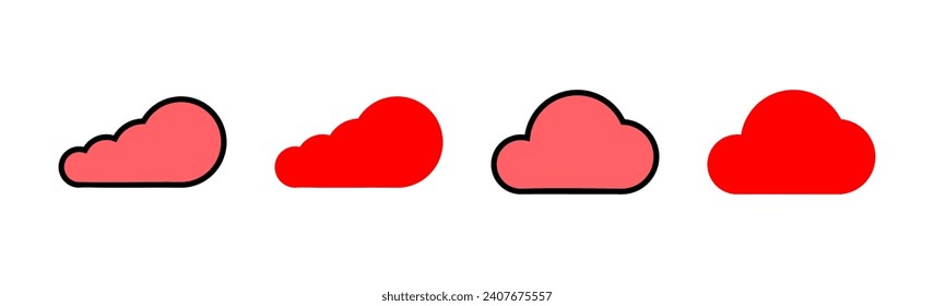 Cloud icon set illustration. cloud sign and symbol
