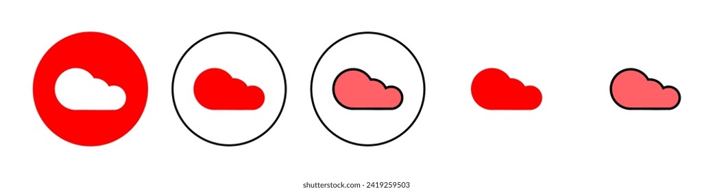 Cloud icon set illustration. cloud sign and symbol