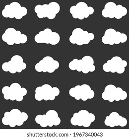 Cloud icon set isolated on gray background vector collection clounds eps file
