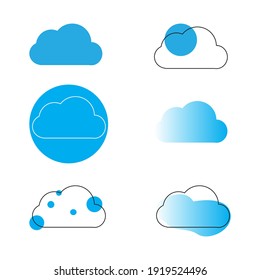 cloud icon set in simple style on isolated white background. cloud icons for your website design logo, app, UI. Vector illustration, EPS10