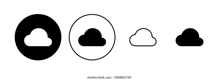 Cloud icon set. cloud vector icon