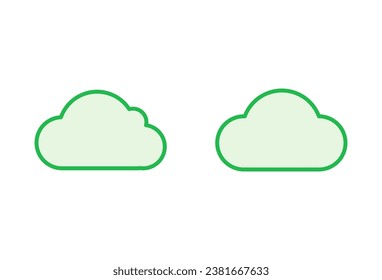 Cloud icon set. cloud vector icon