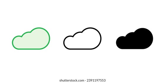 Cloud icon set. cloud vector icon