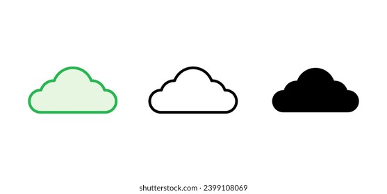 Cloud icon set. cloud vector icon