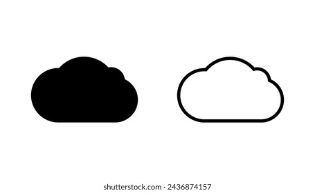 Cloud icon set. cloud vector icon