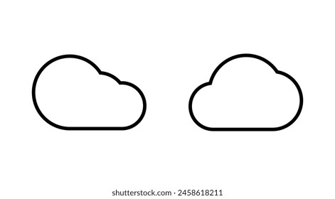 Cloud icon set. cloud vector icon