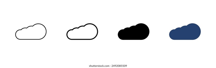 Cloud icon set. cloud vector icon