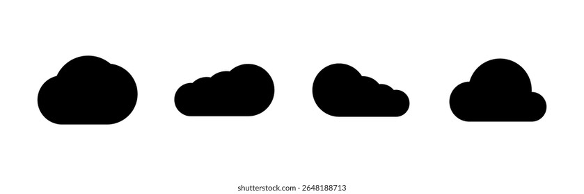 Cloud icon set. cloud vector icon
