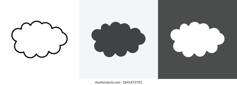 Cloud icon set vector art