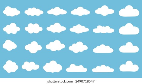 cloud icon set vector collection