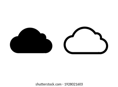Cloud icon set. cloud vector icons