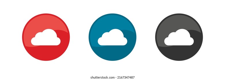 Cloud icon set. Vector illustration.