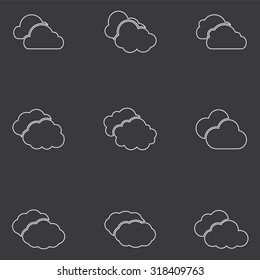 Cloud icon set . Vector illustration