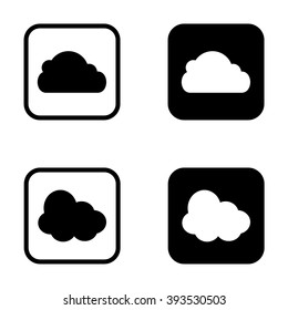 Cloud icon set . Vector illustration