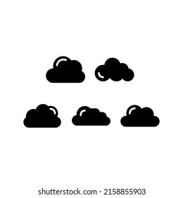 Cloud Icon Set Vector Symbol Design Illustration