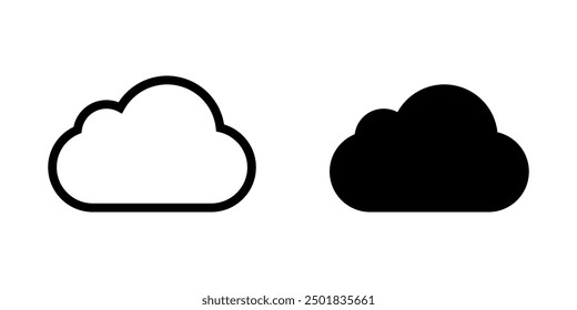 Cloud icon set, vector Cloud symbols for web, mobile. Vector illustration