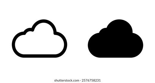 Cloud icon set, vector Cloud symbols for web, mobile.flat style vector illustration editable isolated design.