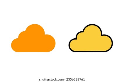 Cloud icon set for web and mobile app. cloud sign and symbol