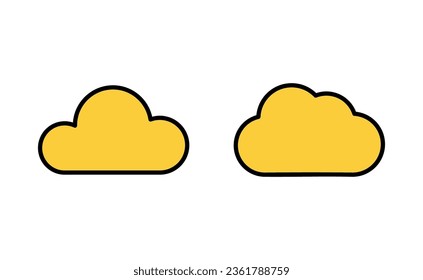 Cloud icon set for web and mobile app. cloud sign and symbol
