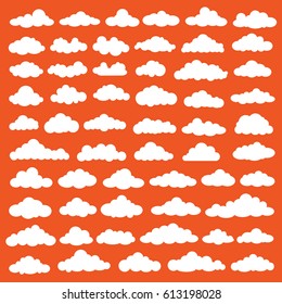 Cloud icon set,clean vector