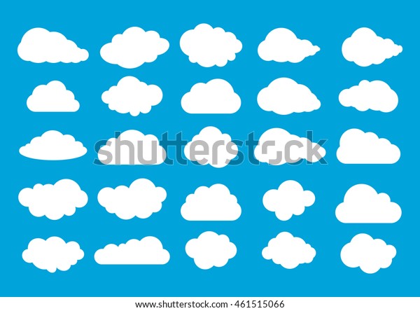 Cloud Icon Cloud Shape Set Different Stock Vector Royalty Free